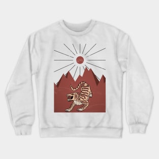 vintage bohemian tiger Crewneck Sweatshirt